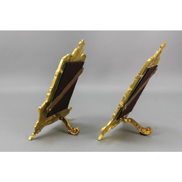 Gilt Bronze Picture Photo Frames with Lions and Royal Crowns, 1930s For Sale - Image 10 of 18