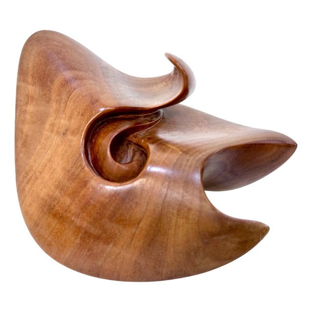 Scandinavian Artist, Abstract Modernist Carving, 1950s, Teak For Sale