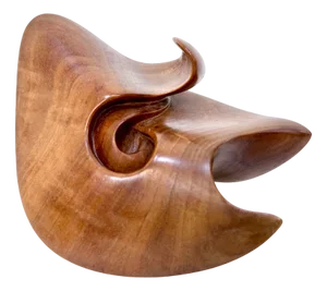 Scandinavian Artist, Abstract Modernist Carving, 1950s, Teak