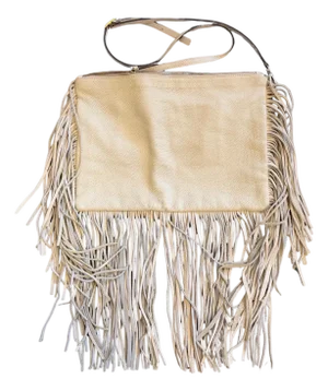 21st Century High Quality Cream Leather Italian Shoulder Bag by Avenue 67