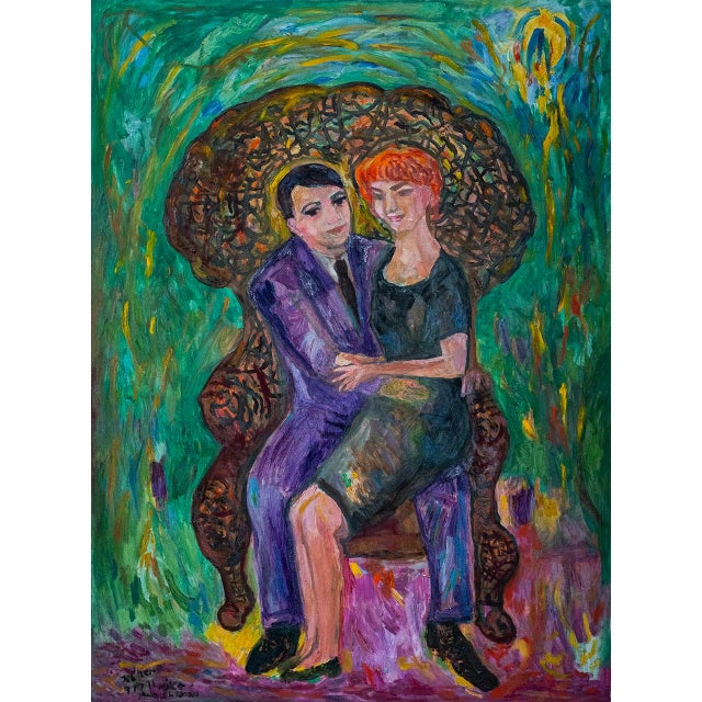 2012 "Michael & Sharon: From a Dream" Expressionist Style Figurative Oil Painting by Joe Reno For Sale