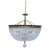 Vintage 1950s Italian Brass Basket Chandelier For Sale