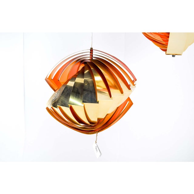 Mid-Century Modern Konkylie Pendant Lamp by Louis Weisdorf for Lyfa, 1960, Set of 2 For Sale - Image 3 of 14