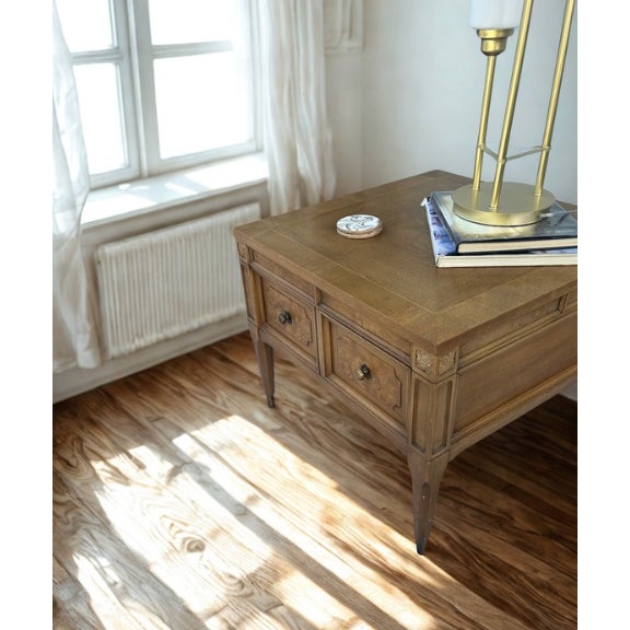1950s American of Martinsville Burled Wood End Tables-Pair For Sale - Image 11 of 13