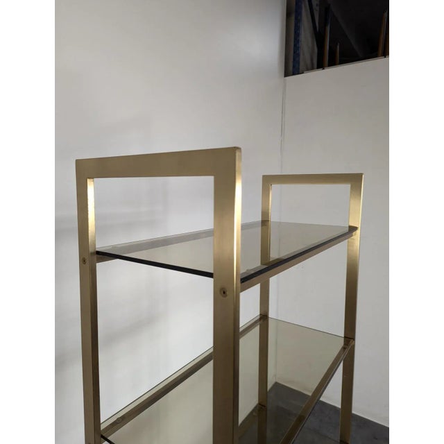 Artelano Shelf in Metal and Smoked Glass For Sale - Image 3 of 6