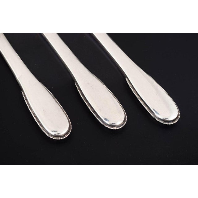 Dinner Knives in Sterling Silver and Stainless Steel by Evald Nielsen, 1930s, Set of 3 For Sale - Image 3 of 7