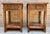 Wood Early 20th Century Walnut Nightstands with Marble, 1940s, Set of 2 For Sale - Image 7 of 18