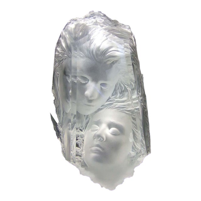 1990s Michael Wilkinson "Temple Fragment" Acrylic Sculpture Hand Signed For Sale