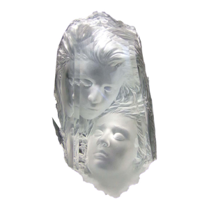 1990s Michael Wilkinson "Temple Fragment" Acrylic Sculpture Hand Signed