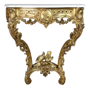 Louis XV Carved Giltwood Console, 19th Century