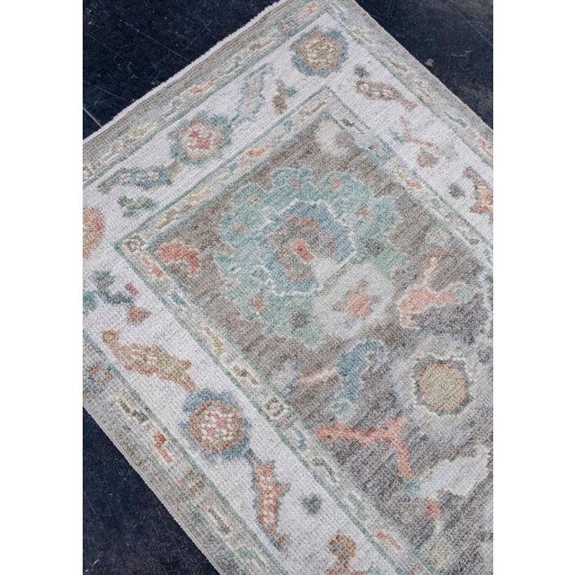 Early 21st Century Turkish Oushak Runner Rug 2'10" x 10'4" For Sale - Image 5 of 8