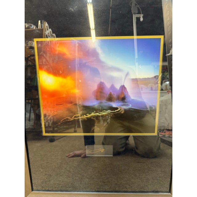 American 1970s Michael Fatali Cibrachrome Rising Spirit Signed Framed 26x20 For Sale - Image 3 of 6