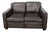 Pottery Barn Brown Leather Loveseat - Modern and Comfortable For Sale