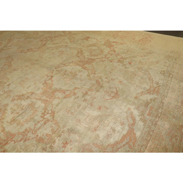 Late 19th Century Zabihi Collection Lage Square Ziegler Sultanabad Rug - 13'5" x 14'8" For Sale - Image 9 of 12