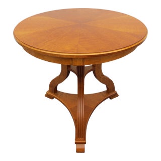 Ethan Allen Round Regency Side Table For Sale