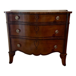 Mahogany Armoire With Satinwood Inlays by Baker Furniture For Sale