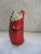 American Vintage Whimsical Christmas Red Glitter Santa Claus With Tree For Sale - Image 3 of 6