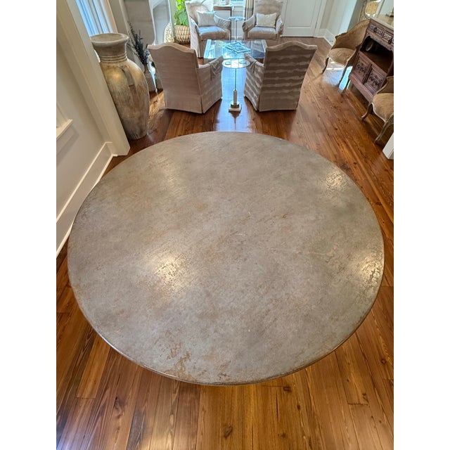 Wood Bennett Galleries Knoxville Reclaimed Wood Round Dining Table For Sale - Image 7 of 8