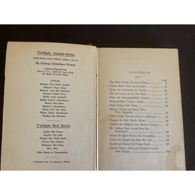 Rare Early 20th Century Book by George E. Walsh Titled Scarlet the Ibis Circa 1918 For Sale - Image 4 of 9