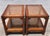 Wood Pair Vintage Mid Century Cane & Glass Side/End Tables For Sale - Image 7 of 18