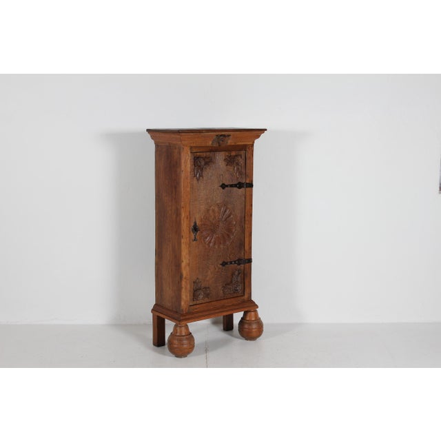 Baroque Antique Baroque Oak Cabinet, Denmark, 1800s For Sale - Image 3 of 18