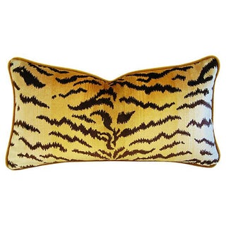 Scalamandre Le Tigre & Mohair Pillow For Sale