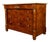 Antique 19th Century French Empire Burl Walnut Marble Ormolu Chest Drawers Commode 1810 For Sale