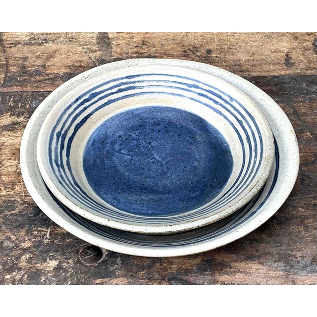 Vintage Original Studio Pottery Bowls - Set of 2 For Sale - Image 11 of 12