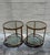 Vintage MCM Beaded Lattice Brass Tone Two Tier Side Tables - Pair For Sale - Image 4 of 9