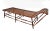 1950 refinished British Colonial handwoven Cane Chaise Lounge, Daybed or Sofa with turned Wood Frame and support...