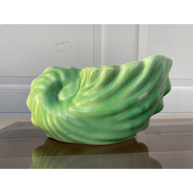Ceramic Ceramic Nautilus Shell Planter For Sale - Image 7 of 7