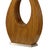 Mid Century Modern 30" Pearson Table Lamp - Pecan Wood & Brush Nickel, 3-Way Rotary Switch For Sale - Image 4 of 8