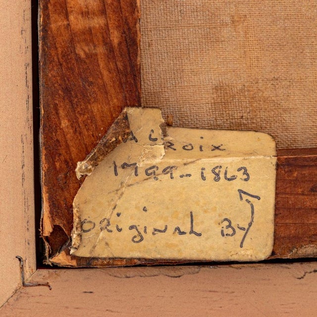 Black French School Arabic Horseman Pastel, 19th C. For Sale - Image 8 of 8