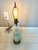 French Mid-Century Celadon Ceramic Lamp - Hollywood Regency Gold Greek Key For Sale - Image 3 of 7