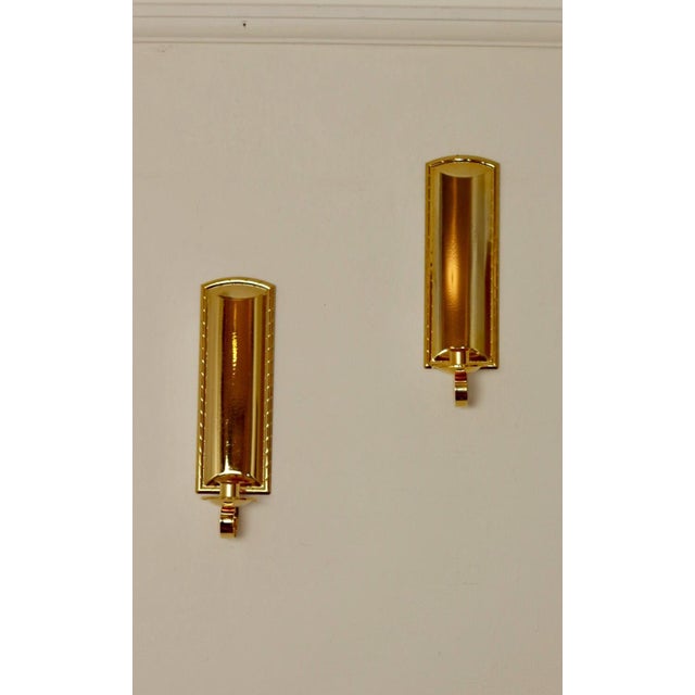 Mid-Century Modern Swedish Brass Sconces by Scandia, Set of 2 For Sale - Image 10 of 10