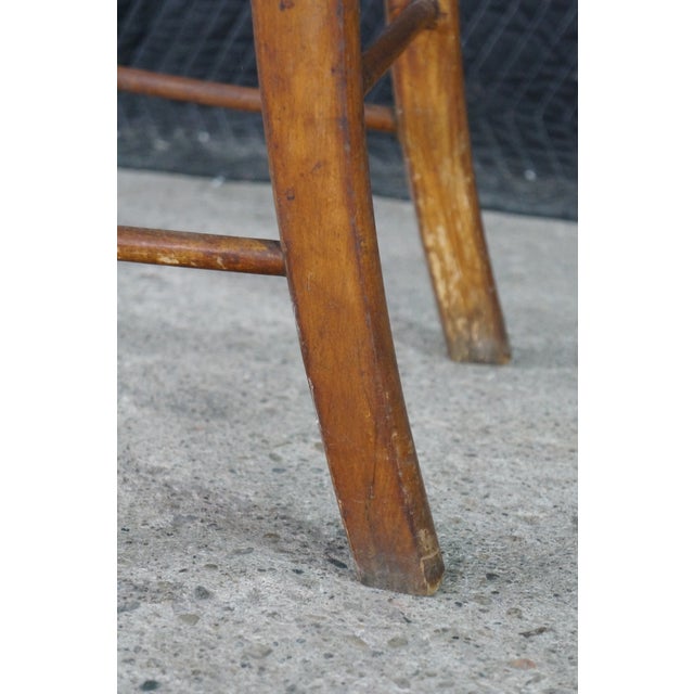 2 Antique Victorian Early American Style Maple Spindle Back Side Chairs Pair For Sale - Image 13 of 18