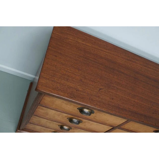 Vintage Dutch Cherry Apothecary Cabinet, 1930s For Sale - Image 10 of 14