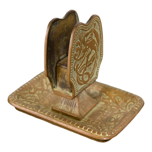 Marshall Field & Co. Antique Viking Bronze Match Box Holder, Circa 1910