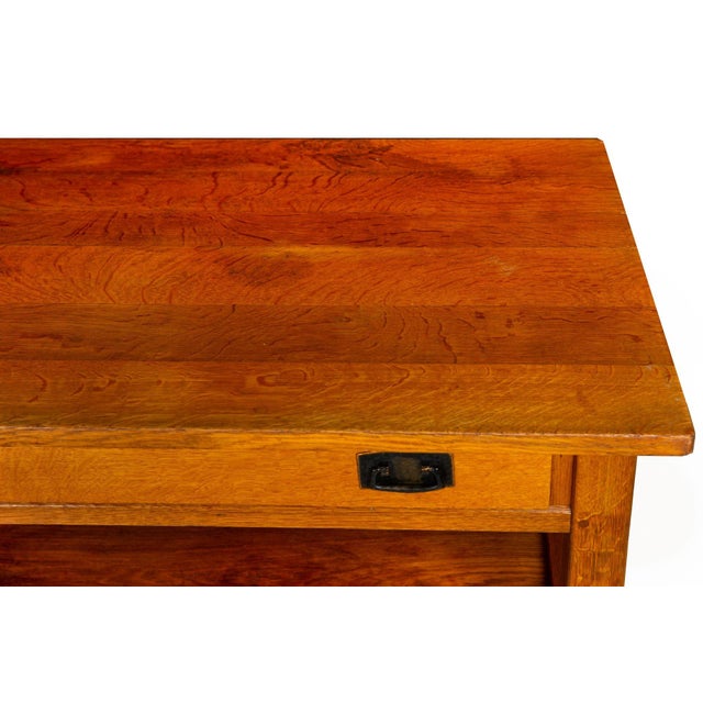 Arts & Crafts Antique L. & j.g. Stickley Oak Library Table No. 531 For Sale - Image 9 of 18