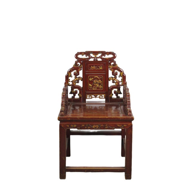 Pair Antique Chinese Taishi Chairs 2 For Sale In Greensboro - Image 6 of 12