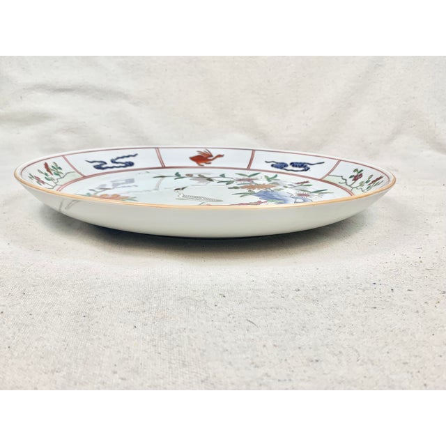 Large Vintage Chinoiserie Decorative Bowl For Sale - Image 11 of 12