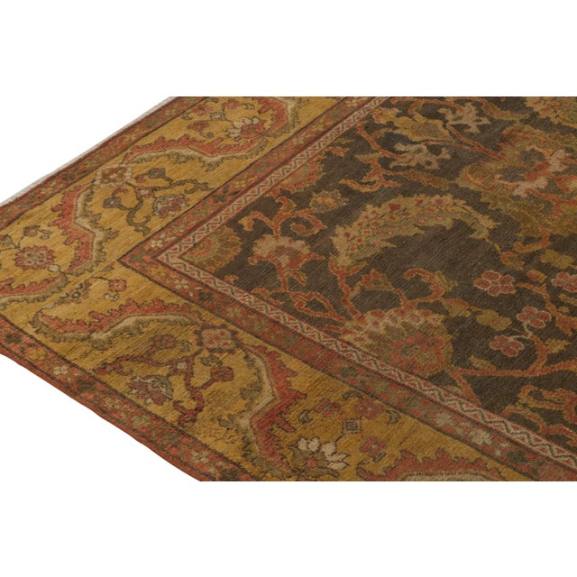 Traditional 1920s Antique Persian Sultanabad Rug in Gold and Red Floral Pattern - By Rug & Kilim For Sale - Image 3 of 7