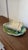Late 20th Century Antique Majolica Asparagus Server Set, Ceramic Drainer & Platter, French Country Kitchen, Green Glaze Serving Dish For Sale - Image 5 of 11