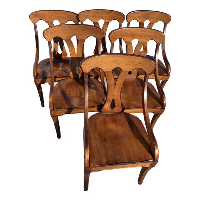 Late 20th Century Set of 6 Nichols & Stone Dining Chairs For Sale