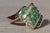 Metal The Osoyoos: Ladies Yellow Gold Emerald and Diamond Cluster Cocktail Ring For Sale - Image 7 of 10