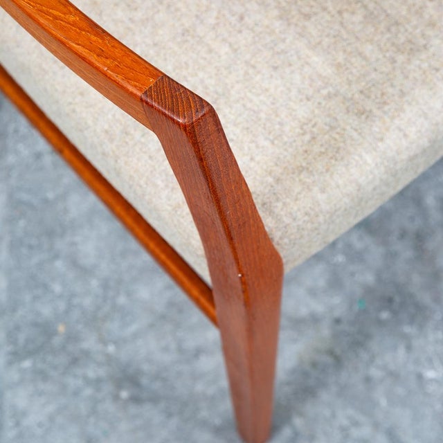 Wood Mid Century Danish Modern Dining Chairs Set 4 Wool Teak Wood Svegards Sweden MCM For Sale - Image 7 of 12