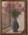 Swedish Watercolour of Flowers in Vase on Window Sill, 1935 For Sale