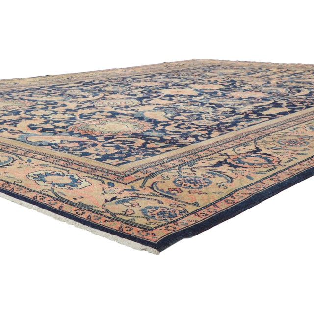 78350 Late 19th Century Antique Persian Sultanabad Mahal Rug, 11'09 x 16'04. Emanating the grandeur of Persia’s storied...