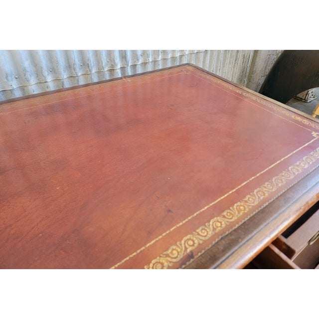 Georgian Leather Top Mahogany Desk Circa. 1840-1860 For Sale - Image 17 of 18