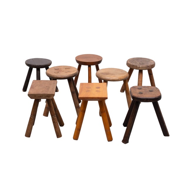 Vintage Dutch Milk Stools, 1950s, Set of 8 For Sale - Image 4 of 15